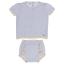 Picture of Rahigo Boys Summer Raised Knit Jampants & Jumper Set X 2 - Baby Blue Cream