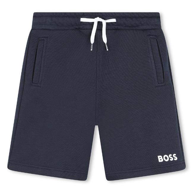 Picture of BOSS Boys Logo Jersey Shorts - Navy Blue