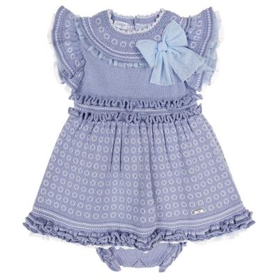 Picture of Rahigo Girls Summer Knit Dress & Pants Set X 2 - Sky Blue 