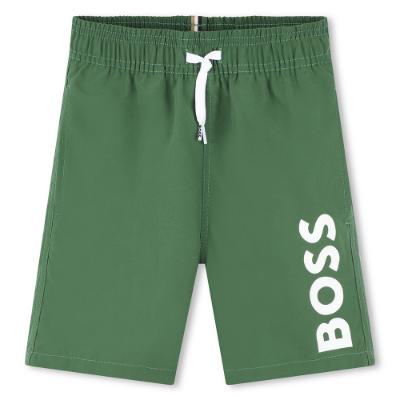 Picture of BOSS Boys Classic Logo Swim Shorts - Khaki Green