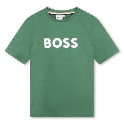 Picture of BOSS Boys Classic Logo T-shirt  - Khaki Green