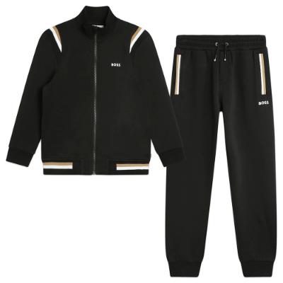 Picture of BOSS Boys Tri Colour Tracksuit Set - Black