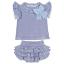 Picture of Rahigo Girls Summer Knit Ruffle Jampants & Jumper Set X 2 - Sky Blue 