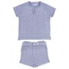Picture of Rahigo Boys Summer Knit Jumper & Shorts Set X 2 - Sky Blue