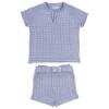 Picture of Rahigo Boys Summer Knit Jumper & Shorts Set X 2 - Sky Blue