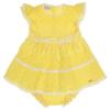 Picture of Rahigo Girls Summer Knit Openwork Dress & Pants Set X 2 - Lemon White