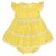 Picture of Rahigo Girls Summer Knit Openwork Dress & Pants Set X 2 - Lemon White