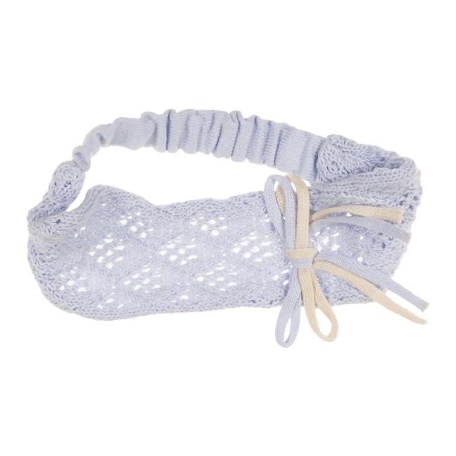 Picture of Rahigo Girls Knitted Openwork Headband - Baby Blue Cream