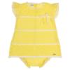 Picture of Rahigo Girls Summer Knit Openwork A Line Dress & Pants Set X 2 - Lemon White