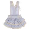 Picture of Rahigo Girls Summer Knit Openwork Jampant Romper & Jumper Set X 2 - Baby Blue Cream
