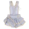 Picture of Rahigo Girls Summer Knit Openwork Jampant Romper & Jumper Set X 2 - Baby Blue Cream