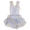 Picture of Rahigo Girls Summer Knit Openwork Jampant Romper & Jumper Set X 2 - Baby Blue Cream