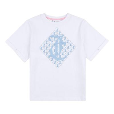 Picture of Juicy Couture Girls Summer Diamond SS Tee & Velour Short Set - Della Robbia Blue