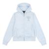 Picture of Juicy Couture Girls Summer Black Label Diamante Crown Zip Through Velour Hoodie - Heather Pale Blue