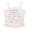 Picture of Juicy Couture Girls Summer Black Label Diamante Crown Strappy Top - Shell