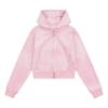 Picture of Juicy Couture Girls Summer Tonal Zip Through Velour Hoodie - Pink Nectar