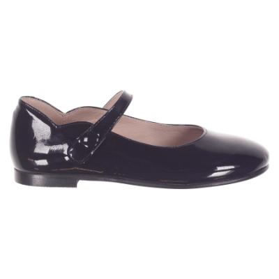 Picture of Panache Girls Scallop Pump - Navy Blue Patent 
