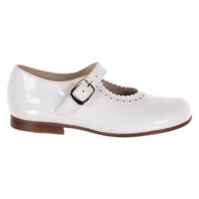 Picture of Panache Girls Mary Jane Shoe - White Patent