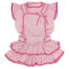 Picture of Rahigo Girls Summer Knit Openwork Jampant Romper & Jumper Set X 2 - Baby Pink Fuschia