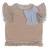 Picture of Rahigo Girls Summer Knit Ruffle Jumper & Shorts Set X 2 - Beige Baby Blue 