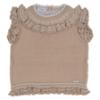 Picture of Rahigo Girls Summer Knit Ruffle Jumper & Cube Knit Shorts Set X 2 - Beige Baby Blue 