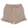 Picture of Rahigo Girls Summer Knit Ruffle Jumper & Cube Knit Shorts Set X 2 - Beige Baby Blue 