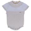 Picture of Rahigo Boys Summer Knit Short Sleeve Romper - Baby Blue Beige