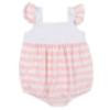 Picture of Rapife Summer Girls Frilled Wide Stripe Romper - Pink White