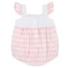 Picture of Rapife Summer Girls Frilled Wide Stripe Romper - Pink White