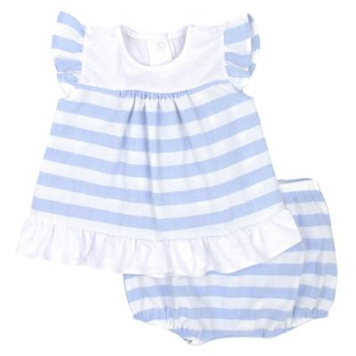 Picture of Rapife Summer Girls 2 Piece Tunic & Bloomer Set -Blue White