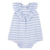 Picture of Rapife Summer Girls Wide Stripe Dress & Panties Set - Blue White 