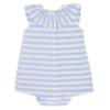 Picture of Rapife Summer Girls Wide Stripe Dress & Panties Set - Blue White 