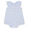 Picture of Rapife Summer Girls Wide Stripe Dress & Panties Set - Blue White 
