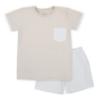 Picture of Rapife Summer Boys Loungewear Top & Shorts Set - Beige 