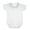 Picture of Rapife Summer Boys Peter Pan Body & Bloomer Set - Green Stripe 