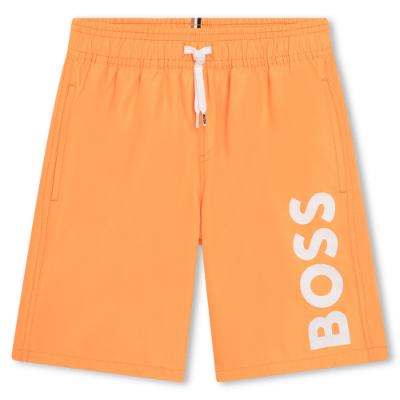 Picture of BOSS Boys Classic Logo Swim Shorts - Orange