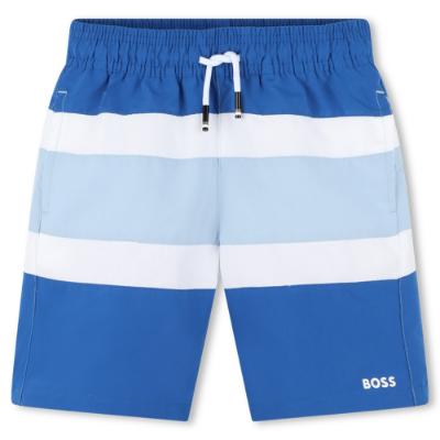 Picture of BOSS Boys Colourblock Swim Shorts - Blue
