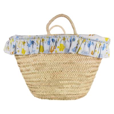 Picture of Tutto Piccolo Bowling Collection Beach Basket - Blue Lemon