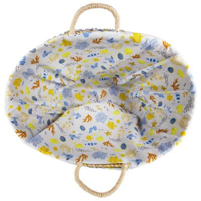 Picture of Tutto Piccolo Bowling Collection Beach Basket - Blue Lemon