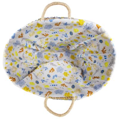 Picture of  Tutto Piccolo Bowling Collection Beach Basket - Blue Lemon