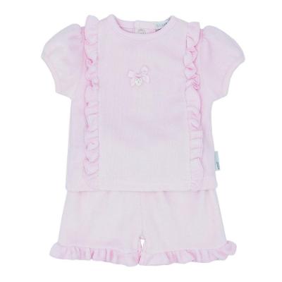 Picture of Blues Baby Girls Towelling Top & Shorts Set - Pink