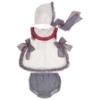 Picture of Foque Baby Girls Gingham Ruffle Dress Panties & Bonnet Set - White Navy Red 