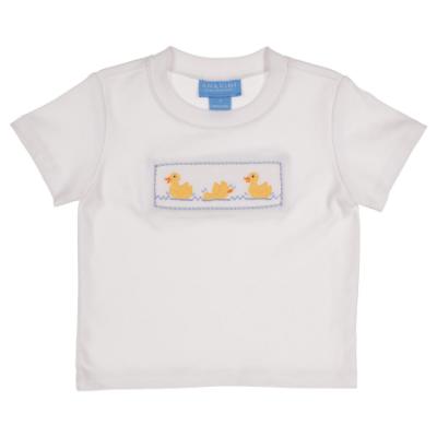 Picture of Anavini Boys Smocked Duckies Top & Swimshorts Set X 2 - Lemon Seersucker