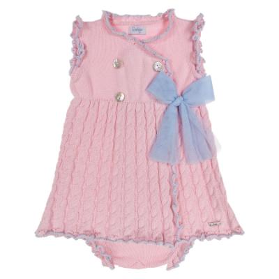 Picture of Rahigo Girls Summer Knit Cable A Line Dress & Pants Set X 2 - Baby Pink Blue