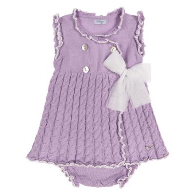Picture of Rahigo Girls Summer Knit Cable A Line Dress & Pants Set X 2 - Lilac White