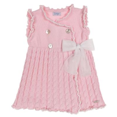 Picture of Rahigo Girls Summer Knit Cable A Line Dress & Pants Set X 2 - Baby Pink White