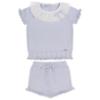 Picture of Rahigo Girls Summer Knit Ruffle Jumper & Shorts Set X 2 - Baby Blue