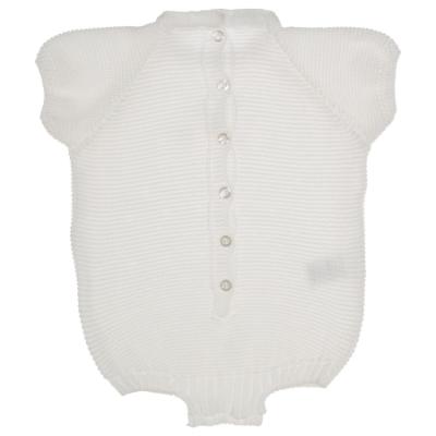 Picture of Juliana Baby Summer Knit Short Sleeve Romper - White