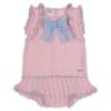 Picture of Rahigo Girls Summer Knit Cable Skirted Jam Pants Set X 2 - Baby Pink Blue