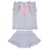 Picture of Rahigo Girls Summer Knit Cable Skirted Jam Pants Set X 2 - Baby Blue Pink